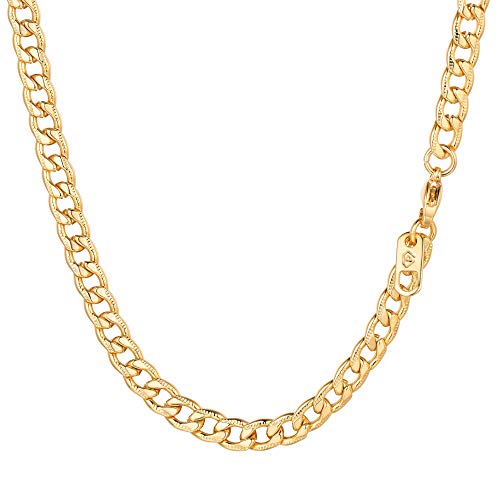 Engraved Available, Men 5/6.5/7/8MM Curb Cuban Chain Necklace, 18" 20" 22" 24" 26" 28" 30"- Gold Plated/316L Stainless Steel(Send Gift Box)