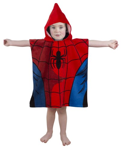Disney - Albornoz tipo poncho para niños, diseño de Spiderman
