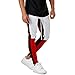 Produktbild Ba Zha Hei Mode Männer Persönlichkeit Freizeit Nähen Bewegung Hose Herren Sport Jogging Fitness Hose beiläufige lose Jogginghose Kordelzug Slim Fit Freizeithose (M, Weiß)