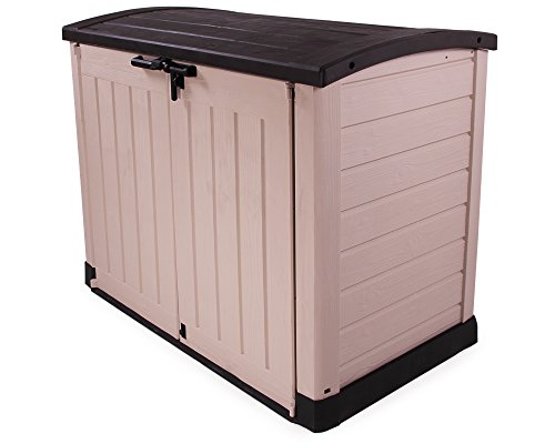 Keter Gerätebox für Garten Mülltonnenbox Store It Out Arc beige braun - 4