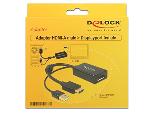 DELOCK Adapterkabel HDMI-A Stecker> Displayport 1.2 Buchse schwarz - 2