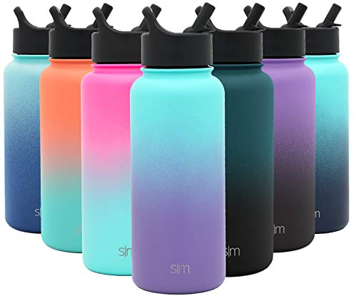 Simple Modern 945mL Summit Borraccia Termica con Coperchio in Paglia Bottiglia Acqua Termica Hydro Termos da Viaggio per Sport Isolamento Sottovuioto Acciaio Inossidabile Borracce Termiche Flask