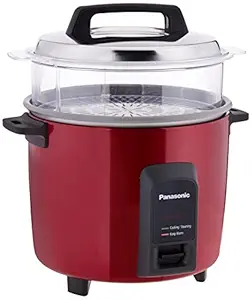 Panasonic SR-Y22FHS Electric Cooker with Cooking Pan, Red, Burgundy 1.25KG Rice