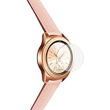 SEWORLD für Samsung Galaxy Watch 46/42MM Schutzfolie, Gehärtetes Glas Displayschutzfolie für Samsung Galaxy Watch [High Sensitivity] [HD Clear] [Anti-Scratch] [Anti-Bubble](Rose Gold)