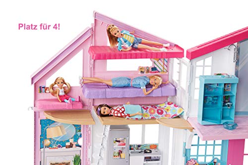 Barbie FXG57 - Malibu Haus Puppenhaus 60 cm breit mit +25 Zubehörteile, Puppen Spielzeug ab 3 Jahren - 3