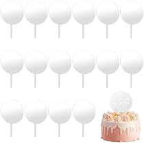 10 Stück Blanko Acryl-Kuchenaufsätze, Rund & Transparent - Zum Selbstgestalten Für Geburtstag & Hochzeit