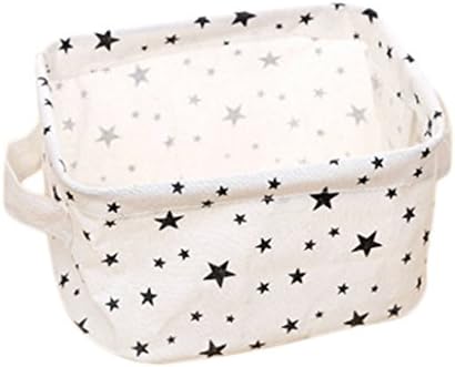 Timorr Foldable Cotton Linen Storage Box Waterproof Portable Desktop Organizer Storage Basket For Cosmetics Clothes Toys Debris - Pentagram Pattern