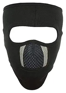 Mra Fashion Unisex Lycra Bike Riding and Cycling Anti Pollution Dust Sun Protection Half Ninja Face Cover Mask - Black Grey