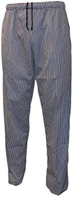 Chefs Trousers - Fully Elasticated Waist with Pullcord, Side Pockets & One Back Pocket. Made in UK!