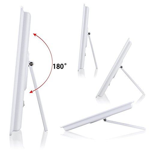 eBasic Beauty Make-up-Spiegel mit 16 LED Beleuchtung Dimmbar durch Touch-Schalter Ultra-High Definition Falterbar Standspiegel Profi Kosmetikspiegel Schminkspiegel Tischspiegel Batteriebetrieben - 2