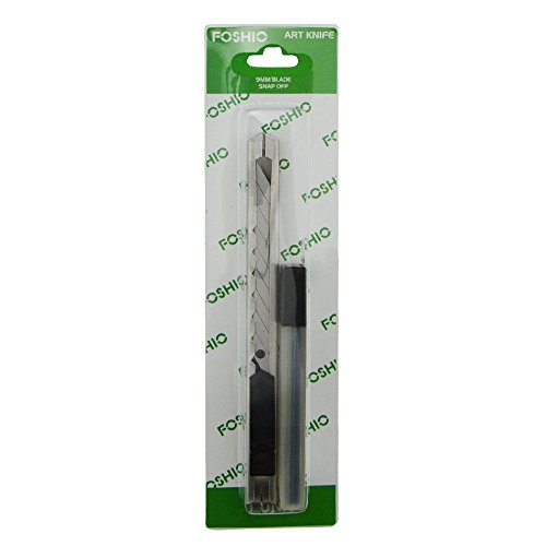 FOSHIO Abschließbares 9mm Gebrauchsmesser mit 30 Grad Carbon Steel Snap-Off Ersatzklingen Auto Wrap Cutter Craft Messer Tint Film Handwerkzeuge - 7