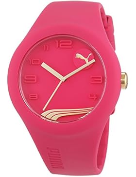Puma Time Damen-Armbanduhr PU-FORM RASPBERRY GOLD Analog Quarz Silikon PU103001015