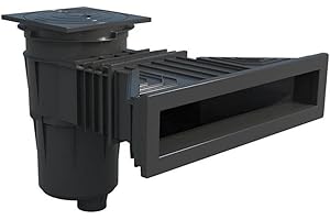 Astralpool Pièce à sceller Piscine - Skimmer XXL Parker -17,5L Liner/Béton - modèle Norm - Gris Anthracite de