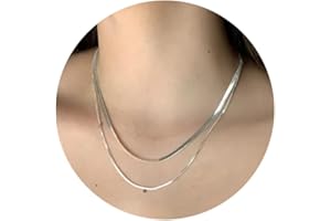 PRETOLE Gold Layered Necklaces for Women,14K Gold Plated Necklace Adjustable Simple Choker Necklace Dainty Gold Chain Necklace Set Herringbone Necklace Waterproof Thin Gold Stacked Necklace for Girls