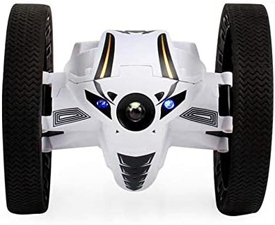 Teepao Jumping Sumo Robot, Sumo Jumping Remote Control Jumping Stunter 360°Spin Rechargeable RC Bouncing Car for Kids Boys 2.4GHz(White)