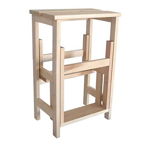 Radius - Hockerleiter, Tritt- kleine Leiter, Trittleiter, Klapphocker - Holz - Buchenholz