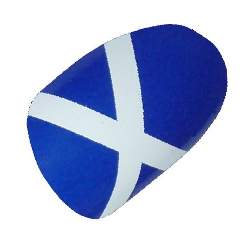 Chix Nails Nail Wraps Scottish Flag Scotland Blue White Saint Andrew's Cross Fingers Toes Vinyl Foils Minx Trendy Style