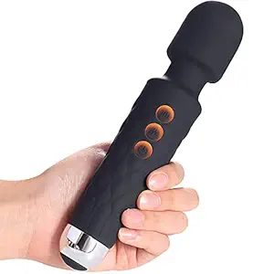 Anadimall Handheld Cordless Personal Body Massager for Women & Men - Waterproof & Portable Vibrate Wand [20 pattern x 8 speeds] - Extra Long Battery - Flexible Neck (Multi color)