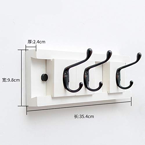 Preisvergleich Produktbild ZLL Wäscheständer Kleiderbügel Kleiderständer Kleiderhaken Wandbehang Massivholz Einfache Reihe von Haken Küche Halle Wohnzimmer Kleiderständer,3 Haken,Jahrgang