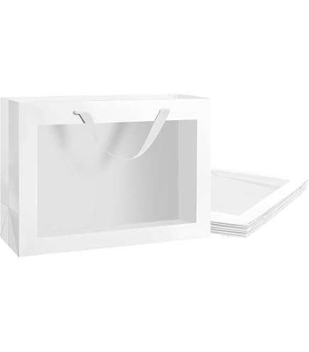 PKGMAGIC Sacs Cadeaux Grand Format 40,64x15,24x30,48 CM,Lot de 4,Grand Sac Cadeau Or pour Mariage, Anniversaire,Remise de Diplôme, Saint Valentin, Fête des Mères, Festivals(Texture Treillis