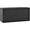 vidaXL Garden Storage Box Anthracite Stylish Sturdy Solid Stable Durable Outdoor Patio Terrace Cushion Deck Pillow Toolbox Chest 116x44x55cm