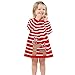 Produktbild Cooljun Weihnachten Baby Kleidung Set Pullover Outfits Winteranzug Kinder Baby Mädchen Deer Gestreifte Prinzessin Kleid Weihnachten Outfits Kleidung (80, Rot)