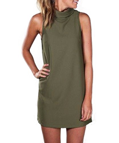 sleeveless polo neck dress