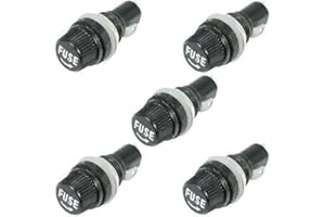 SWITCH ELECTRONICS Lot de 5 porte-fusibles à montage sur panneau pour fusibles en verre 5 x 20 mm 10 A 250 V