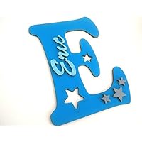 Holzbuchstabe für die Kinderzimmertür. 25cm groß. Tolle Kinderzimmerdekoration. Handbemaltes Unikat. Als Wunschname individualisierbar