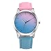 Produktbild Flybuild, Analoge Armbanduhr für Damen, mit Quarzuhrwerk und Kunstlederband, Zweifarbig, Legierung, Pink + Blue, Einheitsgröße