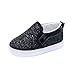 Produktbild Krabbelschuhe Babyschuhe Lauflernschuhe Kleinkind Ronamick LED leuchtende Pailletten beiläufige bunte helle Schuhe Netter(Age:3years, Schwarz)