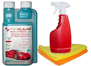 PROKLEAR Rinseless/Waterless Auto Wash Carnauba Wax Concentrate RAW Xtreme CX, 250ml - 50 Washes