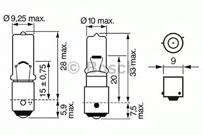 Bosch Lampes Pure Light H6W 12V 6W x10