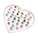 Produktbild Toyvian 36 stücke Kind Ringe Set, Bunte Strass Ringe Set Geschenk Mit Herzförmigen Boxen für Kinder (Zufallsmuster)