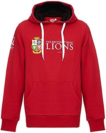 OFFICIAL BRITISH &amp; IRISH LIONS 2017 NZ TOUR RED HOODIE S-6XL (2XL)