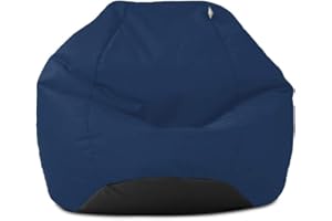 rucomfy Beanbags Kids Classic Bean Bag Chair with Filling - Wipe Clean Water-Resistant Comfortable Outdoor Garden Seat for Kids - 60 x 65 x 65cm (Royal Blue)