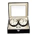 Produktbild Asvert Uhrendreher Uhrenbox Uhrenbeweger Box Watch automatische Uhrenbeweger elegante Aufbewahrungsbox Box mit Vitrine, schwarz, 4 + 6 Positionen