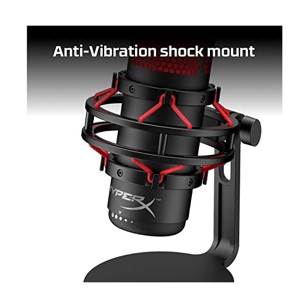 HyperX QuadCast Table Microphone Negro, Rojo - Micrófono (Table Microphone, -36 dB, 20-20000 Hz, 16 bit, 48 kHz… - Image 4