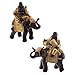 Produktbild Lachender Buddha auf Elefant, gold & braun-2PACK