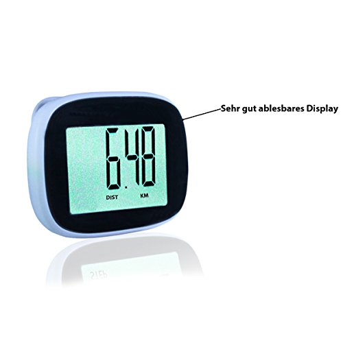 Schrittzähler, Pedometer von MyTrackz mit Uhr, Stepcounter, Kalorienzähler, Kilometerzähler, Einfache Bedienung, Gürtelclip, Schrittmesser, Step Counter Günstig Bestellen - 4