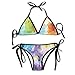 Produktbild Women's Colorful Adjustable Beautiful Colorful Mosaics Jigsaw Sexy Bikini Set 2 Piece
