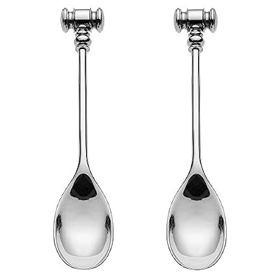 Alessi Mw20s2 Dressed Set de deux Cuillers Ouvre Œuf à la Coque en Acier Inoxydable 18/10 Brillant