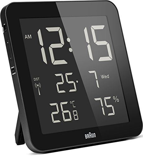 Braun - Digitale Funkwanduhr BNC014-RC, schwarz