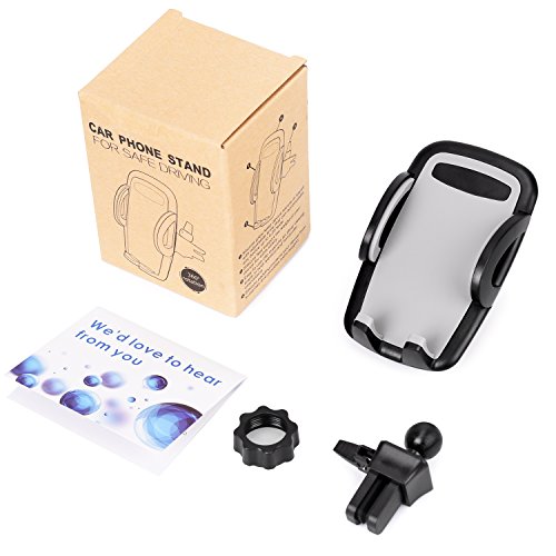 Ereach Supporto Smartphone per Auto Cellulare Rotazione di 360 Gradi di Rotazione Porta Cellulari Auto per Telefoni iPhone 7 7 Plus 6s 6s Plus 6 6 Plus iPhone SE 5s, Samsung Galaxy S7 S6 J5 A5, Asus Zenfone 3, Huawei e GPS