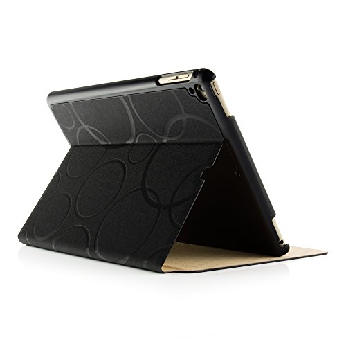 iPad Air Hülle, DEENOR Colour Series Premium PU Leder Ultra Slim Light Weight Auto aufwachen / Schlaf Funktion Schutzhülle Hülle für Apple iPad Air iPad 5. (Black circles) - 4