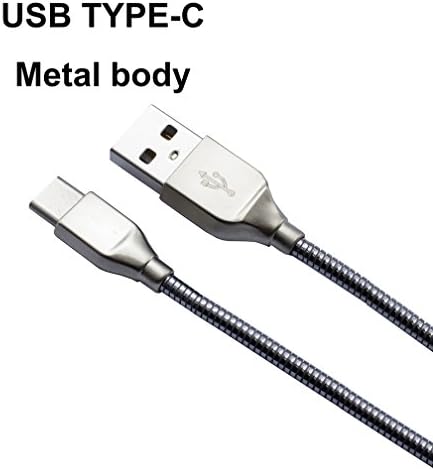 RAYKI Type-C USB Cable,3.3FT Metal Braided 3.1A Output Fast Charger Data Cable for Samsung Galaxy S8+(Grey), Chromebook ( Gray ), LG G6 V20 G5,Google Pixel, Nexus 6P 5X, Huawei P9, HTC 10