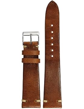 Milano II Uhrenarmband - HORWOOD Limited Edition Handgefertig Italien 20mm Bandbreite Leder Dunkelbraun