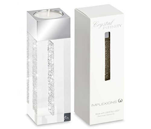 Modernes Teelicht Pylon klein mit SWAROVSKI ELEMENTS Kristallen – die besondere Tisch-Dekoration, Muttertags-Geschenk - 3