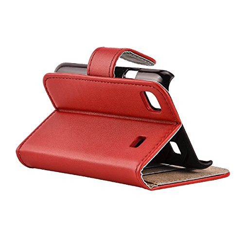 4in1 Billetera Funda para   - Samsung Galaxy GT-i9000 S Plus i9001 - Carcasa con Cierre magn  tico y Funci  n de Soporte  en Rojo   1x Protector de pantalla   1x L  piz