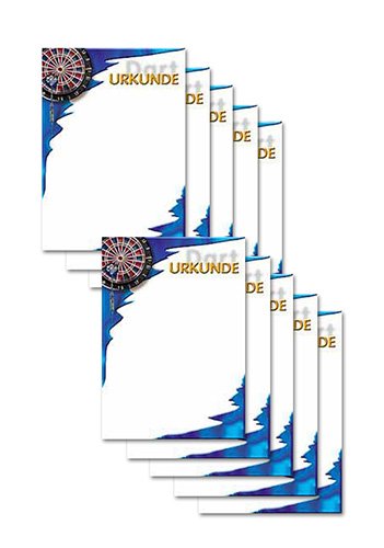 Preisvergleich Produktbild Urkunde Dart Scheibe (10 Stück)